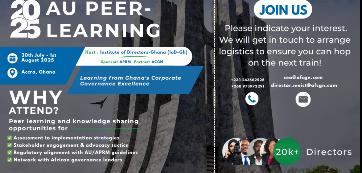 THE AU PEER-LEARNING TRAIN HAS ARRIVED IN GHANA! 🇬🇭